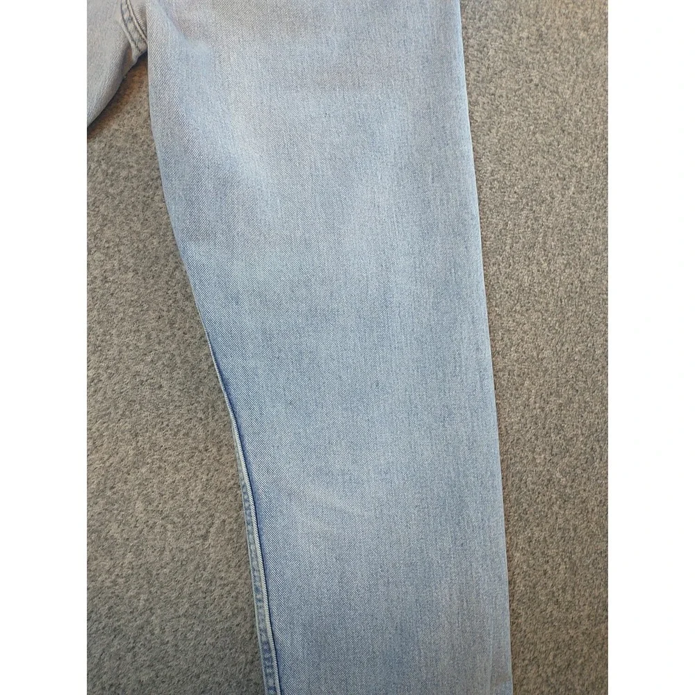 Wrangler Authentics Mens Light Wash Straight Leg Denim Jeans 34x29 976T1SB Blue